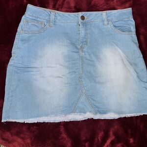 Cat & Jack Light‎ Blue Denim Mini Skirt xl 14/16